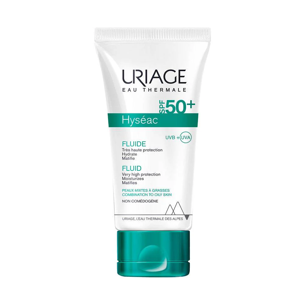 URIAGE HYSÉAC Fluide SPF50+ 50ml + Gel Nettoyant 50ml Offert Pack Anti-Acné Protection Solaire Peaux Grasses - Image 4