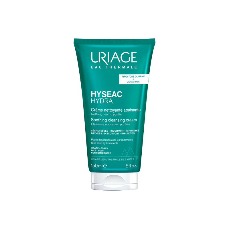 Uriage Hyseac Hydra Crème Nettoyante Apaisante 150ml Nettoyant Doux Peaux Grasses Mixtes Imperfections Hydratation Confort