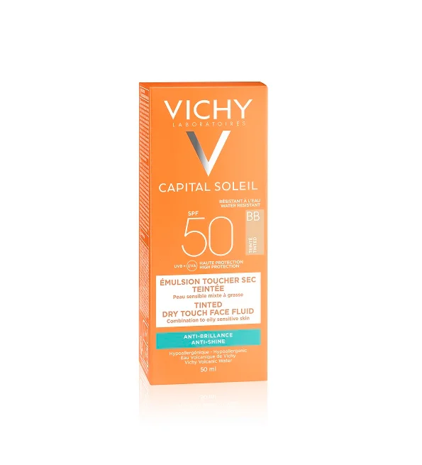 VICHY Capital Soleil Crème Anti-Brillance Teinté SPF50+ Après-Soleil 100ml Pack Protection - Image 3