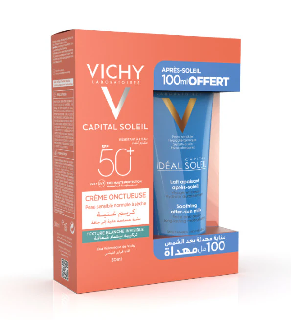 VICHY Capital Soleil Crème Onctueuse SPF50+ 50ml Après-Soleil 100ml Pack Protection - Image 2