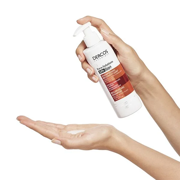 VICHY Dercos Kera-Solutions Shampooing Reconstituant Cheveux Abîmés 250ml - Image 4