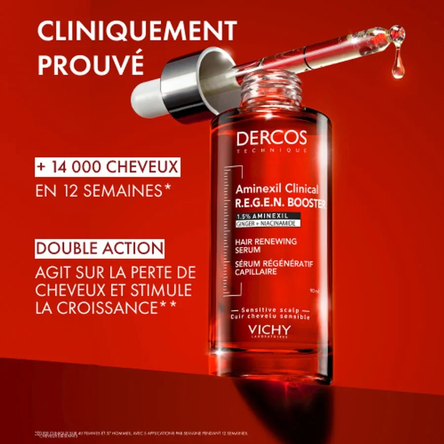 VICHY DERCOS Sérum REGENBOOSTER Rénovateur 100ml Densité Capillaire Anti-Chute Repousse Cheveux Stemoxydine Resveratrol - Image 3