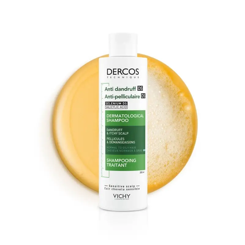 VICHY Dercos Shampooing Antipelliculaire Cheveux Normaux à Gras 200ml - Image 3