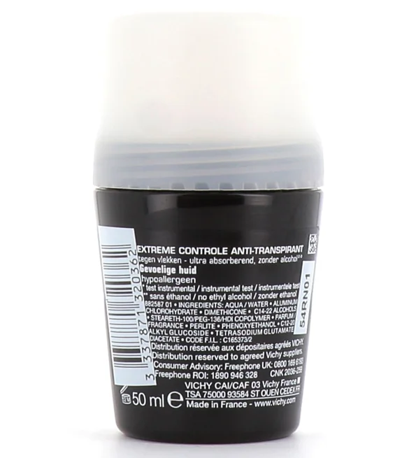 VICHY Homme Déodorant Bille Anti-Transpirant 72H Longue Durée 50ml - Image 2