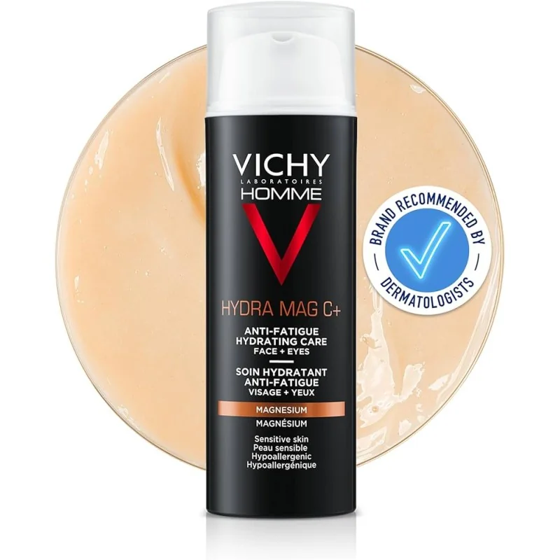 VICHY Homme Hydra Mag C+ Soin Hydratant Anti-Fatigue Visage Yeux 50ml - Image 2