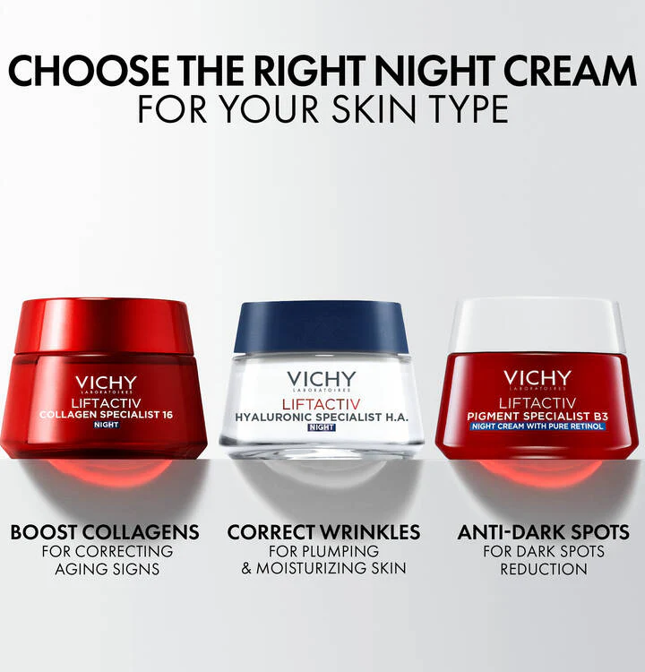VICHY LIFTACTIV Specialist Nuit Crème Anti-Âge Raffermissante Régénérante 50ml - Image 4