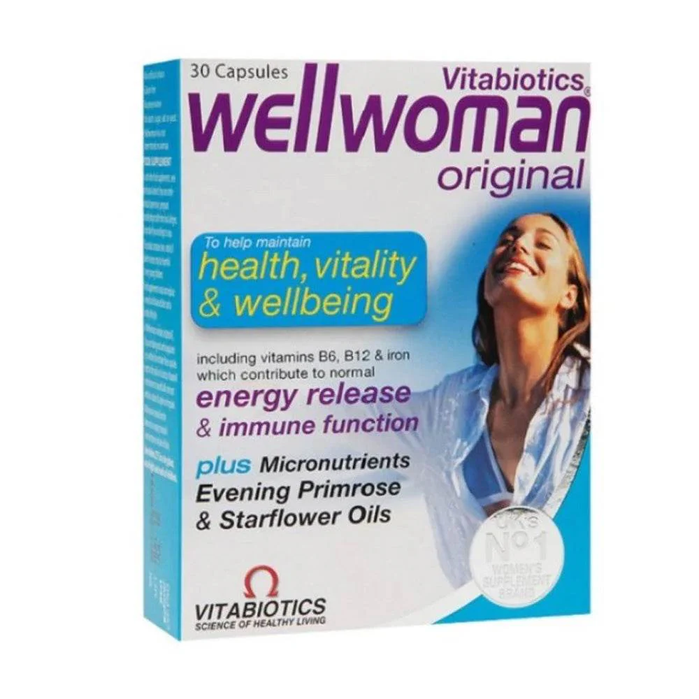 VITABIOTICS Wellwoman Zinc 15mg 30 Capsules Multivitamines Femme Immunité Beauté