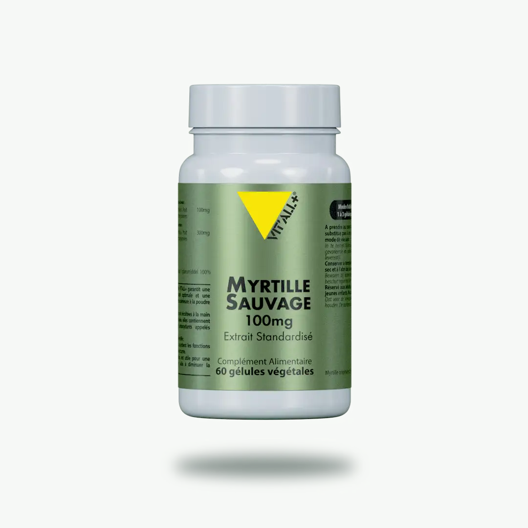 VITALL+ Myrtille Sauvage 100mg 60 Gélules Vision Antioxydant Circulation Oculaire