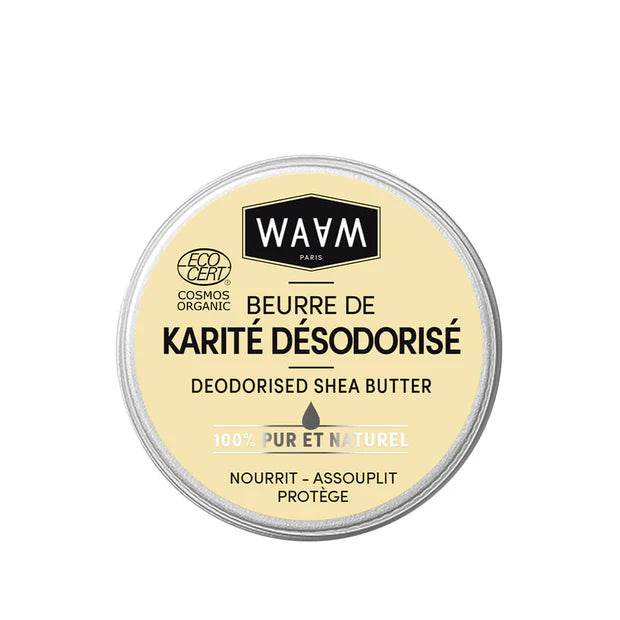 WAAM Beurre de Karité Désodorisé Certifié BIO 100ml Beurre Végétal Pur Hydratant Visage Corps Cheveux Réparation - Image 2