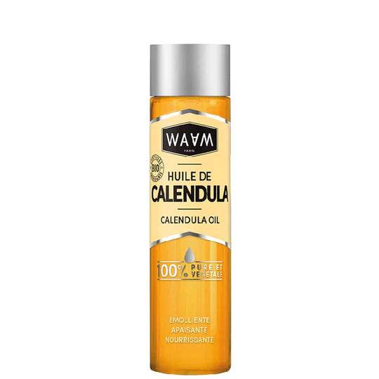 WAAM Huile de Calendula Certifiée BIO 75ml Huile Végétale Pure Apaisante Cicatrisante Peaux Sensibles Irritées