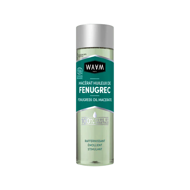 WAAM Huile de Fenugrec Certifiée BIO 50ml Huile Végétale Pure Volumisante Cheveux Fins Clairsemés Croissance Capillaire