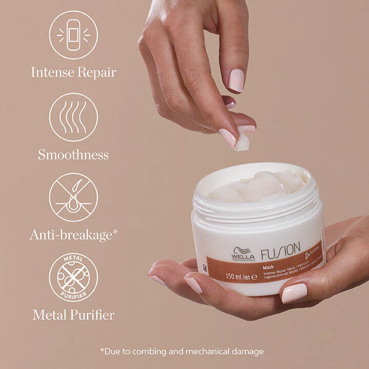 WELLA Fusion Masque Réparateur Intense 150ml Cheveux Abîmés - Image 4