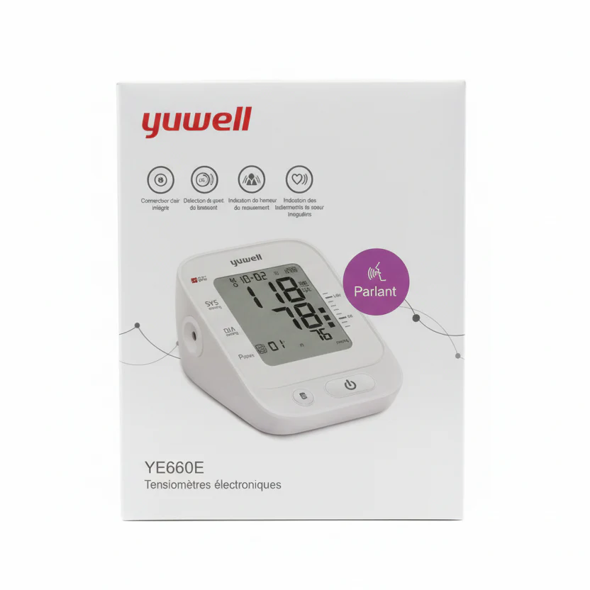 YUWELL Tensiometre Electronic YE660E Tensiomètre Électronique Bras Mesure Tension Artérielle Précis