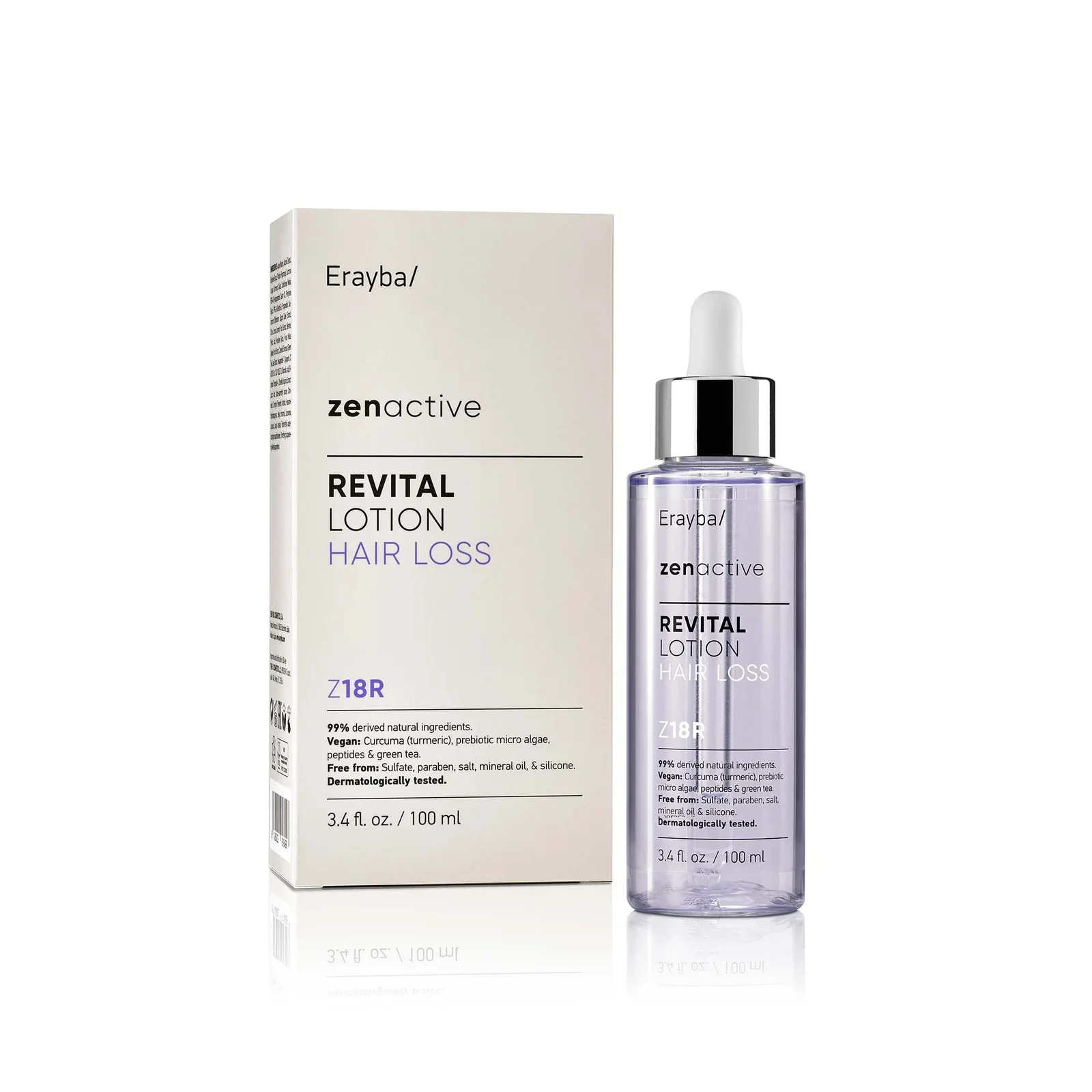 Erayba ZENACTIVE Lotion Revitalisante Z18R Traitement Anti-Chute Stimulation Cuir Chevelu